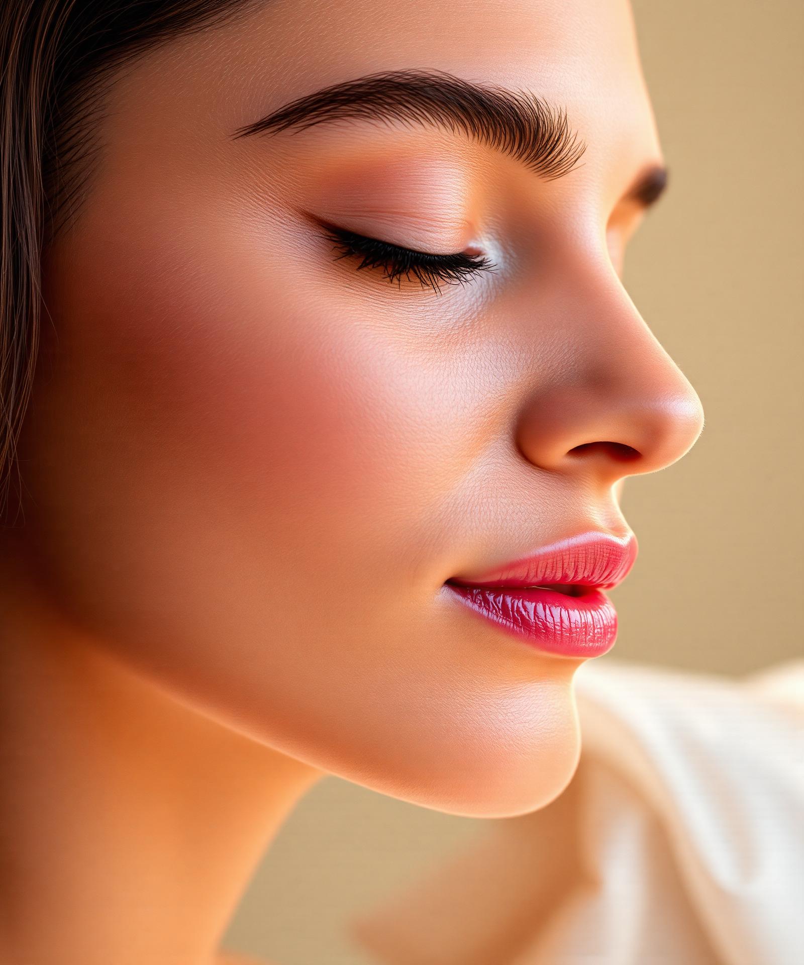 Rosto feminino com pele luminosa após tratamento de estética facial na Estetic Face Marista, Goiânia